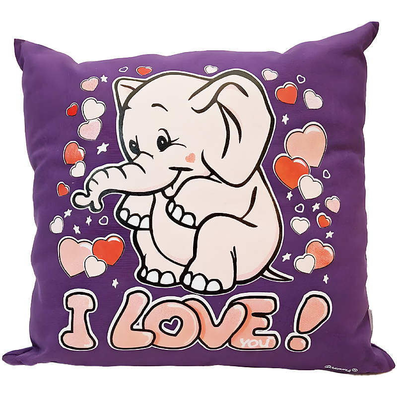 I Love You Elephant Pillow
