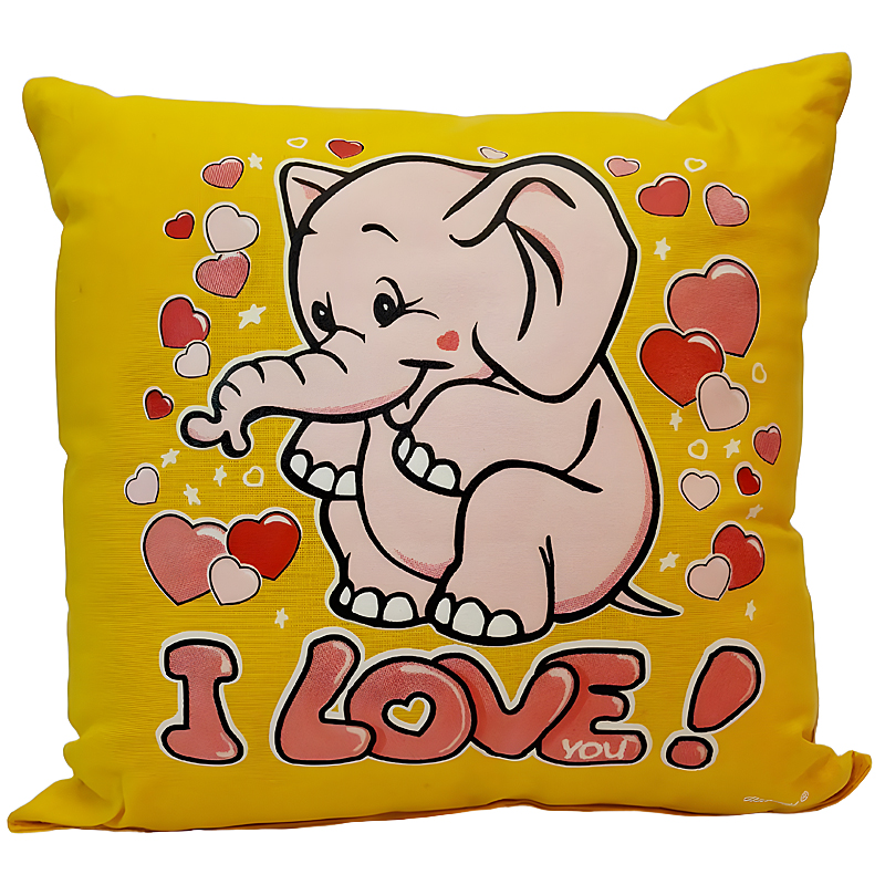 I Love You Elephant Pillow