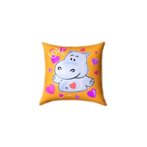 Hippopotamus Glow In The Dark Pillow