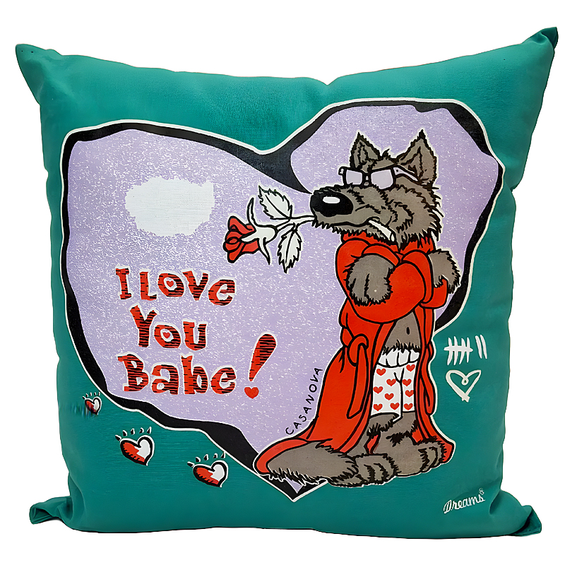 Wolf - I Love You Babe Pillow