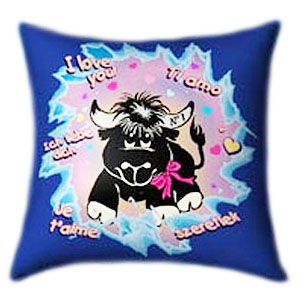 Love Bull Glow In The Dark Pillow