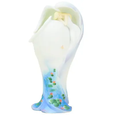 Angel with Pond Scene Vase