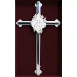 25th Anniversary Silver Wall Cross - 8"