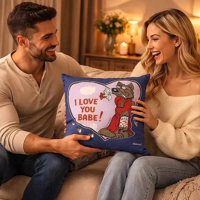 Charming Wolf - I Love You Babe Pillow