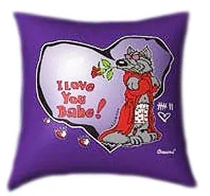 I Love You Babe Glow In The Dark Pillow