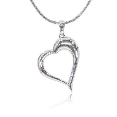 Silver Hanging Heart Pendant