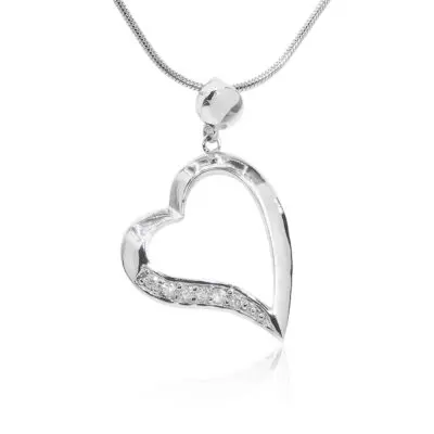 Silver Heart Pendant & Chain