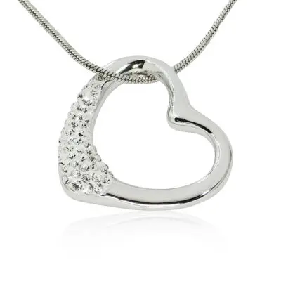 Sterling Silver Floating Heart Pendant