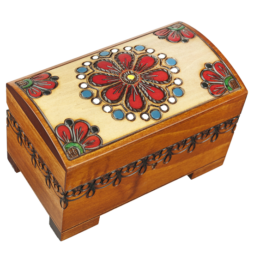Country Flowers Decorative Box with Key