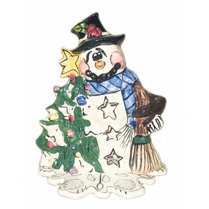 Snowman Ceramic Night Light