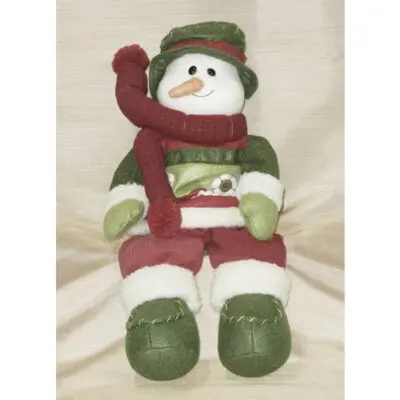 Plush Sitting Snowman