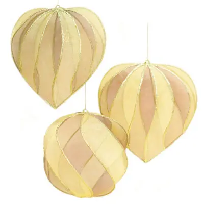 Hearts and ball ornament set