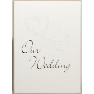 Our Wedding White Double Heart Wedding Album