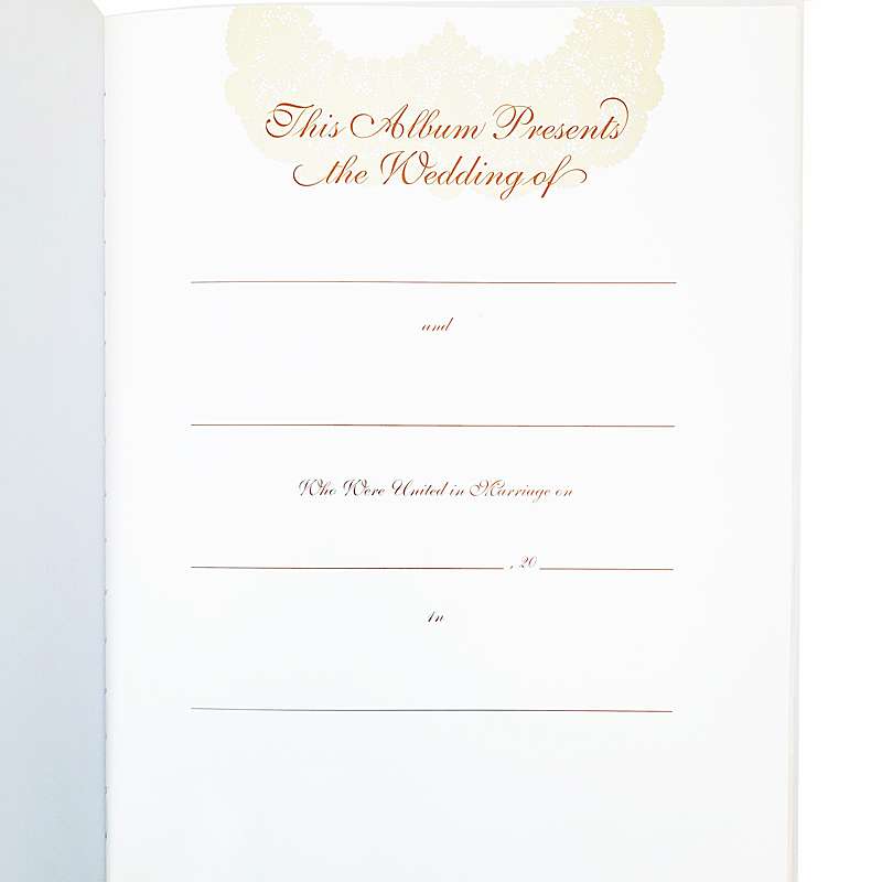 Wedding Memory Book with Crystal Heart Pendant - Image 3