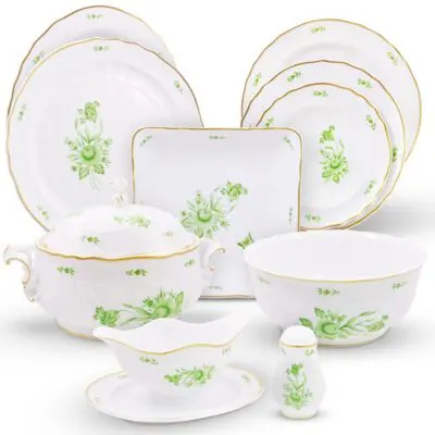 Intersica Dinner Set Hand Painted - 21 Carat Gold Accent