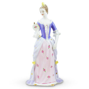 Lady with Mirror Porcelain Figurine