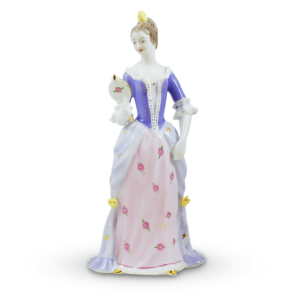 Lady with Mirror Porcelain Figurine