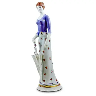 Lady with Umbrella Figurine