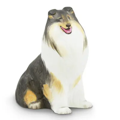 Collie Sitting Porcelain Figurine