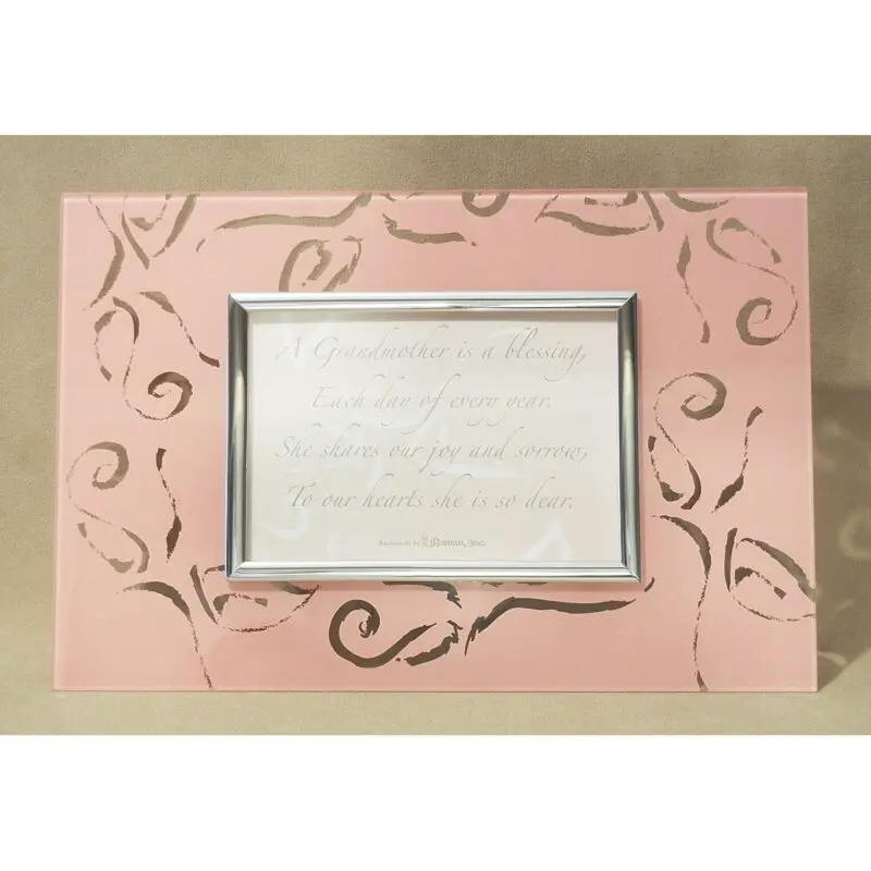 Pink Swirls Glass Frame