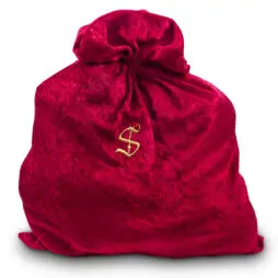 monogrammed Santa bag