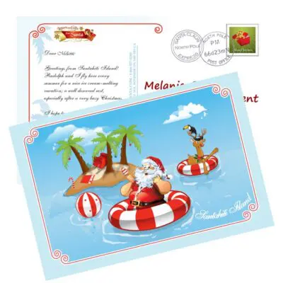 Summer Card from Santa