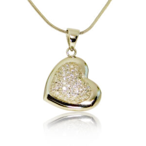 Silver Heart CZ Pendant