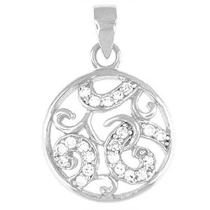 CZ Clear Silver Pendant