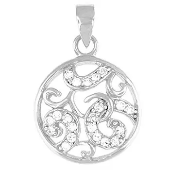 CZ Clear Silver Pendant