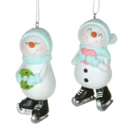 Blissful Skating Snowman Ornament