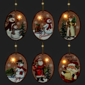 Oval Ornament With LED