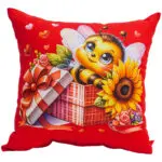 Bee in Gift Box Pillow / other side glow in the dark design 12″x 12″ ass. color +$35.95