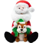 Santa and Chipmunk, bops to "Deck the Halls" 12"H +$54.95